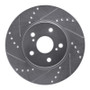 R1 02-15 Lexus IS250 Front Left Drilled & Slotted Silver Brake Rotor