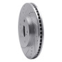 R1 02-15 Lexus IS250 Front Left Drilled & Slotted Silver Brake Rotor