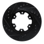 R1 85-02 Nissan Pathfinder Front Left Drilled & Slotted Black Brake Rotor