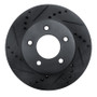 R1 96-98 Mazda MPV Front Left Drilled & Slotted Black Brake Rotor