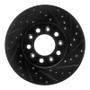 R1 99-03 Ford Windstar Front Right Drilled & Slotted Black Brake Rotor