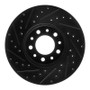 R1 99-03 Ford Windstar Front Right Drilled & Slotted Black Brake Rotor
