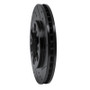 R1 85-12 Nissan D21 Pickup RWD (4 Cyl Excl HD) Front Right Drilled & Slotted Black Brake Rotor