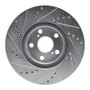 R1 00-10 Pontiac Vibe Front Right Drilled & Slotted Silver Brake Rotor
