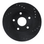 R1 91-94 Toyota Previa Front Left Drilled & Slotted Black Brake Rotor