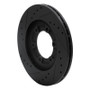 R1 87-93 Mazda B2200 Front Right Drilled & Slotted Black Brake Rotor