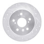 R1 92-03 Lexus RX300 Rear Right Drilled & Slotted Silver Brake Rotor