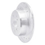 R1 92-03 Lexus RX300 Rear Right Drilled & Slotted Silver Brake Rotor