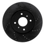 R1 04-06 Nissan Sentra Front Right Drilled & Slotted Black Brake Rotor