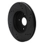 R1 11-15 Mazda 2 (Mexico) Front Left Drilled & Slotted Black Brake Rotor