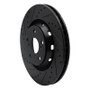 R1 09-15 Toyota Venza Front Left Drilled & Slotted Black Brake Rotor