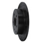 R1 09-13 Pontiac Vibe Rear Left Drilled & Slotted Black Brake Rotor