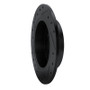 R1 91-94 Nissan Sentra Rear Right Drilled & Slotted Black Brake Rotor