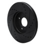 R1 05-12 Ford Focus Front Left Drilled & Slotted Black Brake Rotor