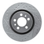 R1 98-15 Volkswagen Golf Front Left Drilled & Slotted Silver Brake Rotor