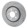 R1 98-15 Volkswagen Golf Front Left Drilled & Slotted Silver Brake Rotor