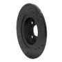 R1 87-89 Toyota MR2 Rear Left Drilled & Slotted Black Brake Rotor