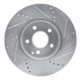 R1 03-09 Mercedes-Benz E320 Front Left Drilled & Slotted Silver Brake Rotor