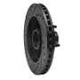 R1 87-93 Ford Mustang Front Right Drilled & Slotted Black Brake Rotor