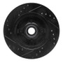 R1 87-93 Ford Mustang Front Right Drilled & Slotted Black Brake Rotor