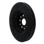 R1 07-23 Lexus LS500 Right Front Drilled & Slotted Black Brake Rotor