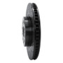 R1 07-23 Lexus LS460 Front Right Drilled & Slotted Black Brake Rotor