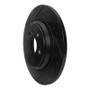 R1 00-05 Mercedes-Benz ML500 (USA/Canada) Rear Left Drilled & Slotted Black Brake Rotor