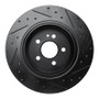 R1 00-05 Mercedes-Benz ML500 (USA/Canada) Rear Left Drilled & Slotted Black Brake Rotor