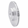 R1 03-05 Infiniti G35 Front Right Drilled & Slotted Silver Brake Rotor