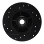R1 84-87 Pontiac Fiero Front Right Drilled & Slotted Black Brake Rotor