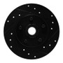 R1 84-87 Pontiac Fiero Front Right Drilled & Slotted Black Brake Rotor