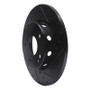 R1 97-98 Mercedes-Benz C230 Front Right Drilled & Slotted Black Brake Rotor