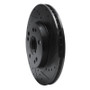 R1 90-95 Mercedes-Benz 300CE Front Right Drilled & Slotted Black Brake Rotor