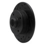 R1 85-02 Volkswagen Cabrio Rear Left Drilled & Slotted Black Brake Rotor