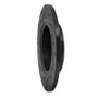 R1 73-05 Audi Fox Front Right Drilled & Slotted Black Brake Rotor