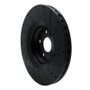 R1 12-15 Audi TTS Quattro Front Left Drilled & Slotted Black Brake Rotor