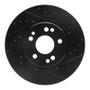 R1 90-98 Mercedes-Benz 300SL Front Right Drilled & Slotted Black Brake Rotor
