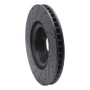 R1 12-18 Audi A8 Front Right Drilled & Slotted Black Brake Rotor