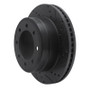 R1 11-22 Ford F-350 Super Duty 4WD Rear Right Drilled & Slotted Black Brake Rotor