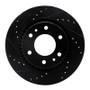 R1 06-09 Buick Rainier Front Left Drilled & Slotted Black Brake Rotor