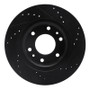 R1 06-09 Buick Rainier Front Left Drilled & Slotted Black Brake Rotor