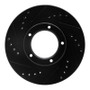 R1 89-08 Toyota Hilux (Mexico) Front Left Drilled & Slotted Black Brake Rotor