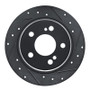 R1 90-95 Mercedes-Benz 300SL Rear Right Drilled & Slotted Black Brake Rotor