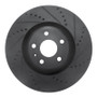 R1 08-11 Audi TTS Quattro Front Right Drilled & Slotted Black Brake Rotor