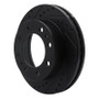 R1 01-25 Chevrolet Silverado 3500 Front Left Drilled & Slotted Black Brake Rotor