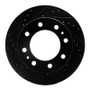 R1 08-20 Ford E-450 Super Duty Rear Left Drilled & Slotted Black Brake Rotor
