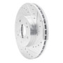 R1 89-96 Nissan 300ZX Front Right Drilled & Slotted Silver Brake Rotor
