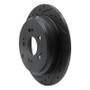 R1 05-10 Honda Odyssey Rear Left Drilled & Slotted Black Brake Rotor