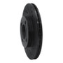 R1 84-87 Audi Coupe Front Right Drilled & Slotted Black Brake Rotor