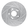R1 99-14 Acura TSX Front Right Drilled & Slotted Silver Brake Rotor